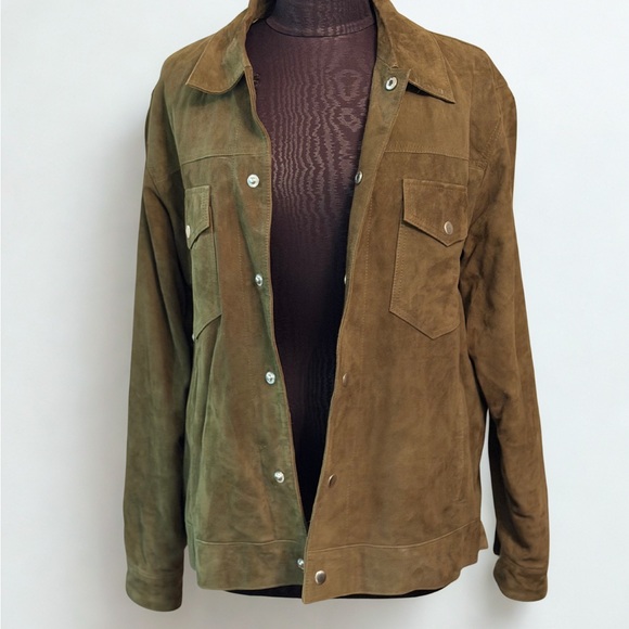 zayn Other - Men's Suede Jacket Olive Green Size Large